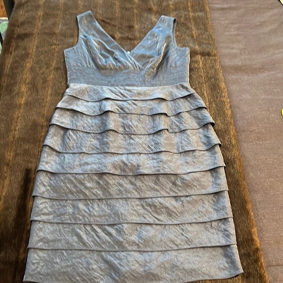 HP🎉NWOT Gorgeous Adriana Papell cocktail dress. Blue shimmer like a night sky. - Picture 7 of 14